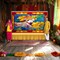 Radha Krishna Backdrop Indian Traditional Cloth 5x8 Feet Backdrop Pooja Wall Decor Indian Wall Art Photo Decor Banner Indian Janmashtami Decor Decorative Pooja Cloth